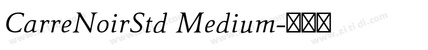 CarreNoirStd Medium字体转换